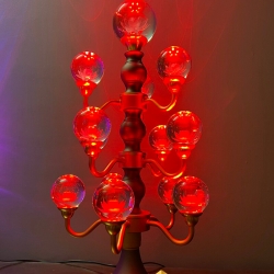 Đèn thờ pha lê 13 bông bông cao 60 cm 3