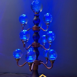 Đèn thờ pha lê 13 bông bông cao 60 cm 7