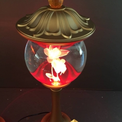 Đèn thờ phật đẹp bằng pha lê cao cấp hình cầu mũ ô bên trong có hoa sen 3D 5
