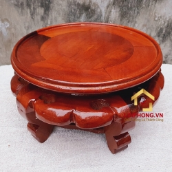Ghế đôn gỗ tròn bằng gỗ hương đường kính 26 cm cao 16 cm 2