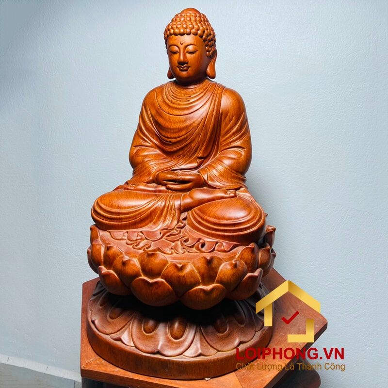Tượng Phật Thích Ca tĩnh tâm kích thước 40x23x23 cm 5