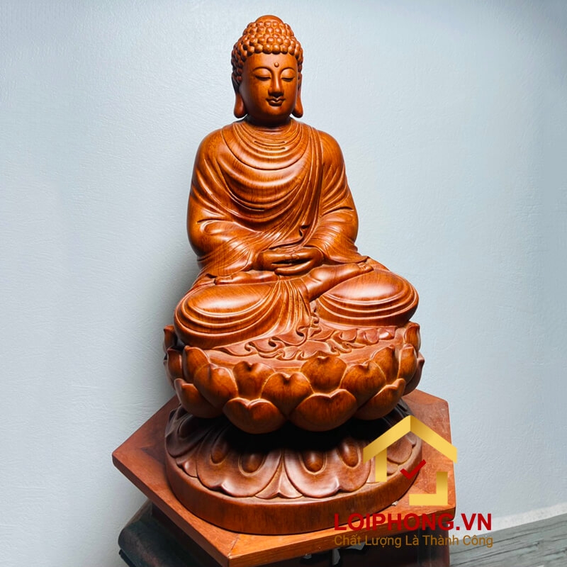Tượng Phật Thích Ca tĩnh tâm kích thước 40x23x23 cm 6