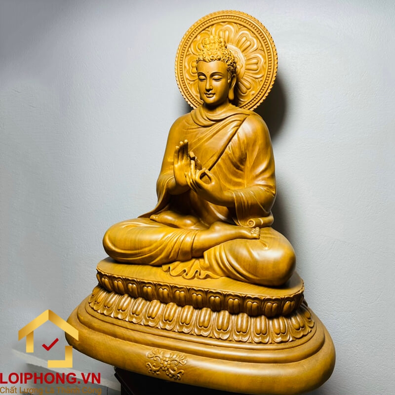 Tượng Phật Thích Ca tĩnh tâm kích thước 50x44x31 cm 2