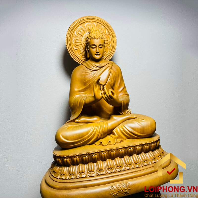Tượng Phật Thích Ca tĩnh tâm kích thước 50x44x31 cm 3