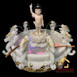 Chậu tắm Phật Đản Sanh màu trắng cao cấp cao 50 cm và cao 62 cm 1