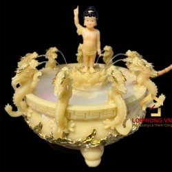 Chậu tắm Phật Đản Sanh màu vàng đẹp cao 50 cm và cao 62 cm 1