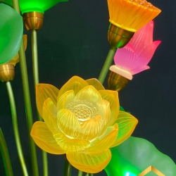 Đèn thờ hoa sen 13 bông bằng lưu ly cao cấp cao 83 cm 8