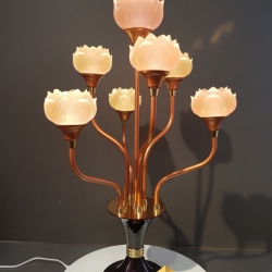 Đèn thờ hoa sen 7 bông bằng lưu ly cao cấp cao 76 cm 5