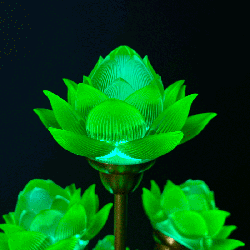 Đèn thờ hoa sen 9 bông nở rộ cao 55 cm 5
