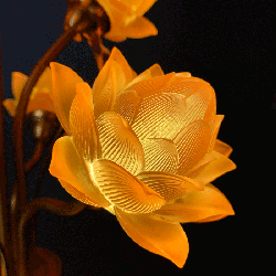 Đèn thờ hoa sen 7 bông nở rộ cao 50 cm 2