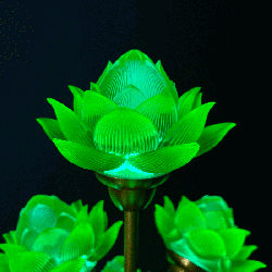Đèn thờ hoa sen 7 bông nở rộ cao 50 cm 5