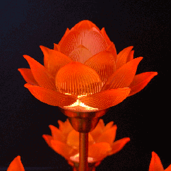 Đèn thờ hoa sen 7 bông nở rộ cao 50 cm 7