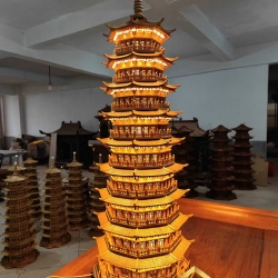 Đèn thờ tháp chùa 9 tầng cao 108 cm cổ kính độc đáo 3