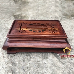 Khay trà gỗ cẩm lai kích thước 46x37x16 cm 