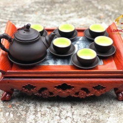 Khay trà gỗ hương kích thước  dài 37 x rộng 27 x cao 13 cm 