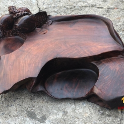 Khay trà gỗ trắc nguyên khối 31 x 36 x 10 cm