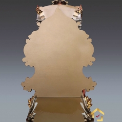 Tượng Địa Tạng Vương Bồ Tát bằng đồng dát vàng vẽ gấm cao 58 cm TDT31 3