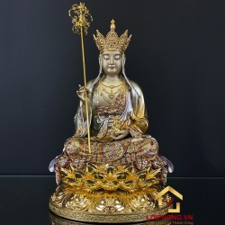 Tượng Địa Tạng Vương Bồ Tát bằng đồng men cổ ấn bảo cao 30 – 40 – 48 – 60 cm