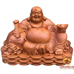 Tượng Phật Di Lặc ngồi đế tiền kích thước 50x30x30 cm 