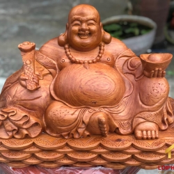 Tượng Phật Di Lặc ngồi đế tiền kích thước 50x30x30 cm  3