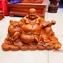 Tượng Phật Di Lặc ngồi bao tiền kích thước 50x29x27 cm