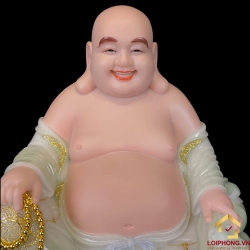 Tượng Phật Di Lặc bằng bột đá kích thước 48x48x32 cm  5