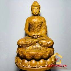 Tượng Phật Thích Ca tĩnh tâm kích thước 60x41x36 cm