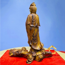 Tượng Phật Quan Âm đứng sóng kích thước 30x25x16 cm 1
