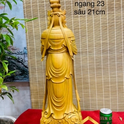 Tượng Phật Quan Âm đứng đài sen kích thước 70x23x21 cm 2