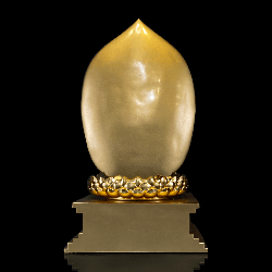 Tượng Phật Quan Âm ngồi đế kim cang bằng đồng dát vàng cao 65-91 cm 1