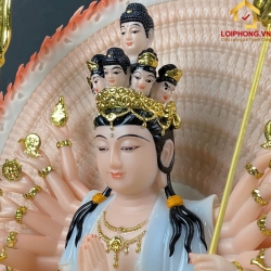 Tượng Phật Thiên Thủ Thiên Nhãn bằng bột đá sơn vàng cao 30 - 40 - 48 cm 4