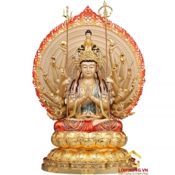 Tượng Phật Thiên Thủ Thiên Nhãn bằng đồng men cổ cao 30cm, 40 cm, 48 cm