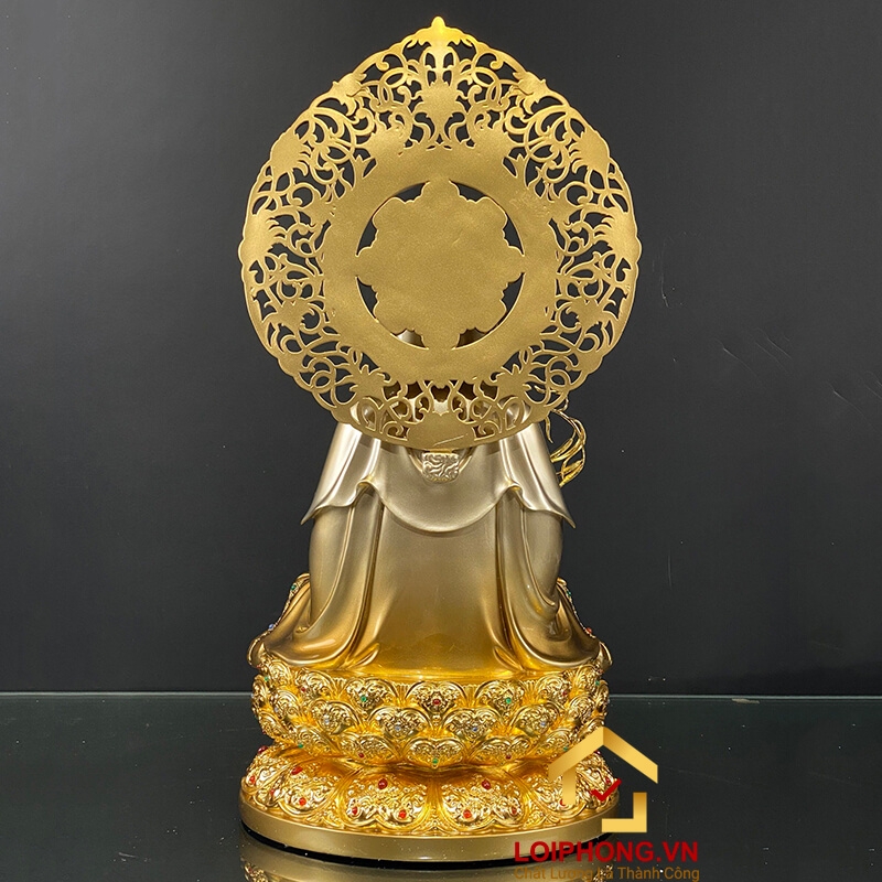 Tượng Phật Quan Âm bằng đồng kích thước 40x25x25 cm  1