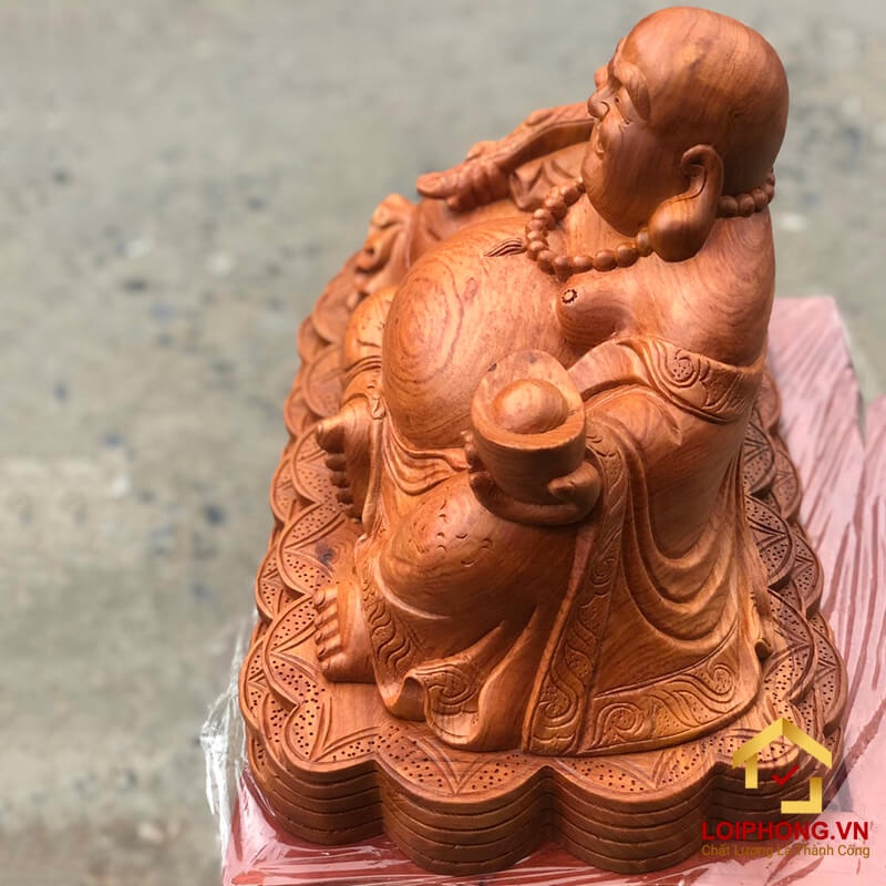 Tượng Phật Di Lặc ngồi đế tiền kích thước 50x30x30 cm  2
