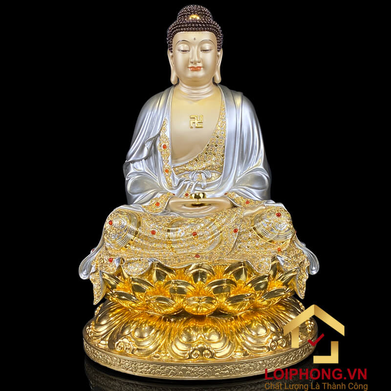 Phật A Di Đà ngồi thiền trên đài sen