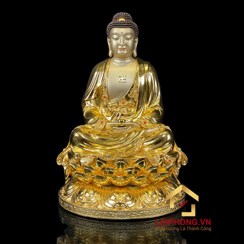 Tượng Phật A Di Đà biểu tượng cho sự thiện lành và phúc hậu