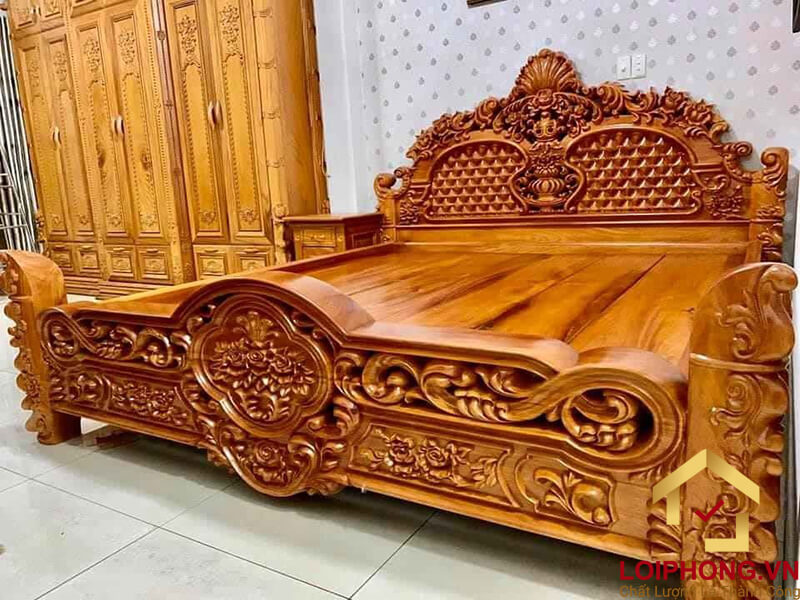 Giường ngủ gỗ được làm từ gỗ với độ bền đẹp vượt trội