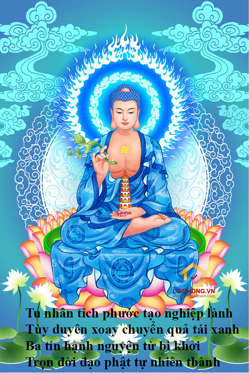 Tranh Phật Dược Sư đẹp mẫu số 14