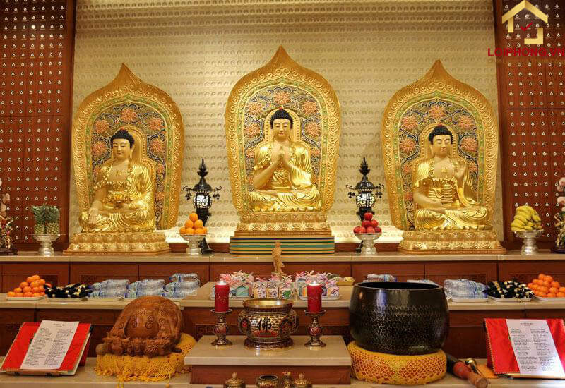 Tam Thế Phật là 3 vị Phật đại diện cho quá khứ, hiện tại và tương lai