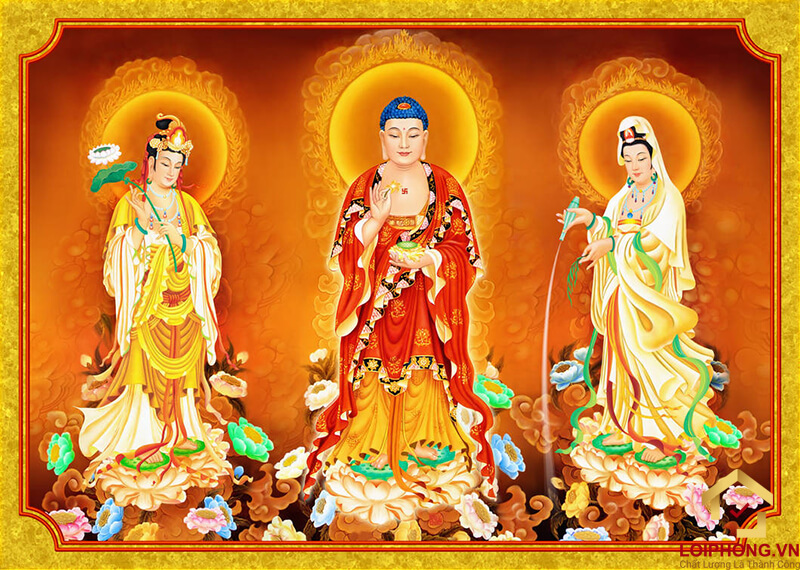 Hình ảnh Phật Tây Phương Tam Thánh đẹp 04