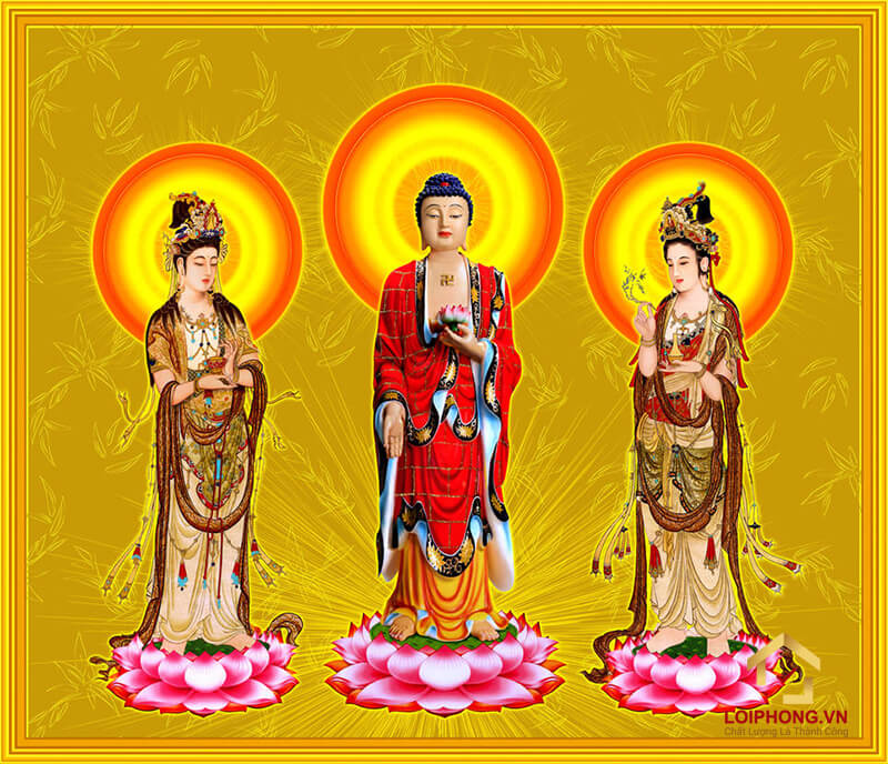 Hình ảnh Phật Tây Phương Tam Thánh đẹp 06