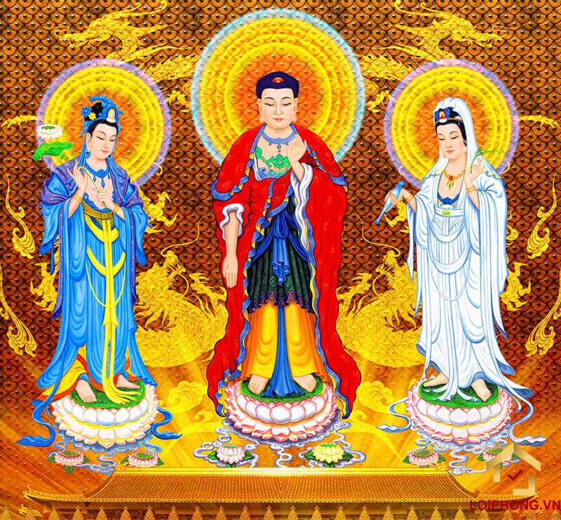 Hình ảnh Phật Tây Phương Tam Thánh đẹp 07