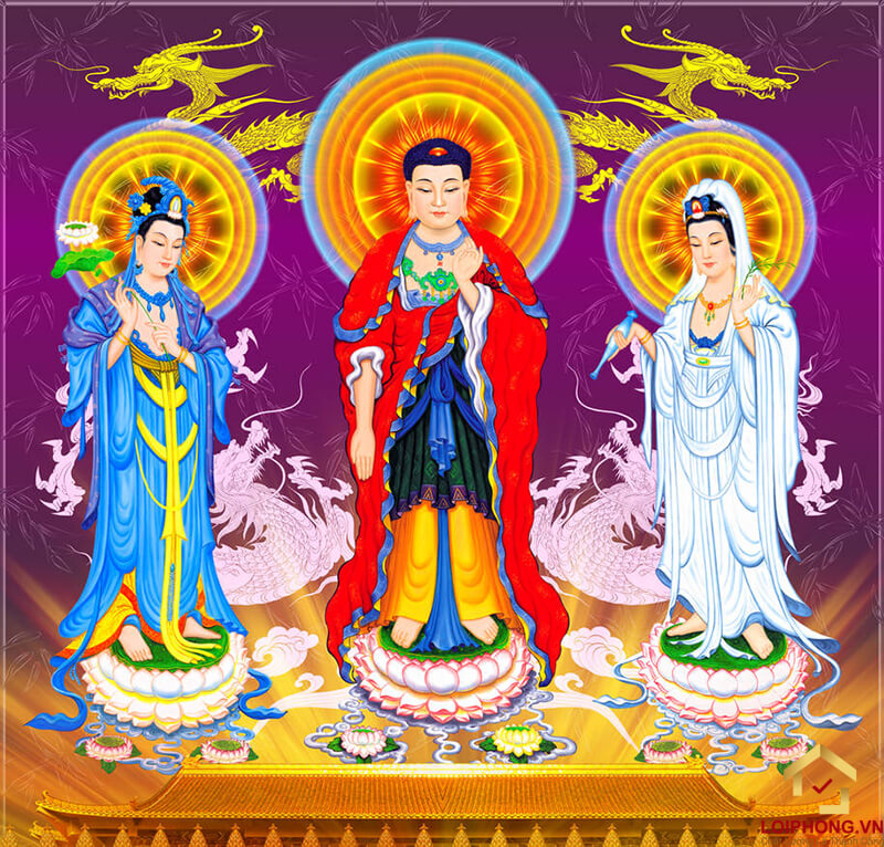 Hình ảnh Phật Tây Phương Tam Thánh đẹp 09