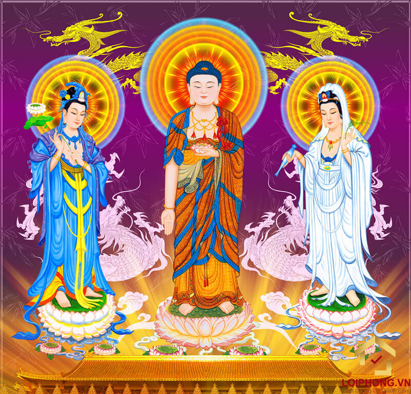 Hình ảnh Phật Tây Phương Tam Thánh đẹp 10
