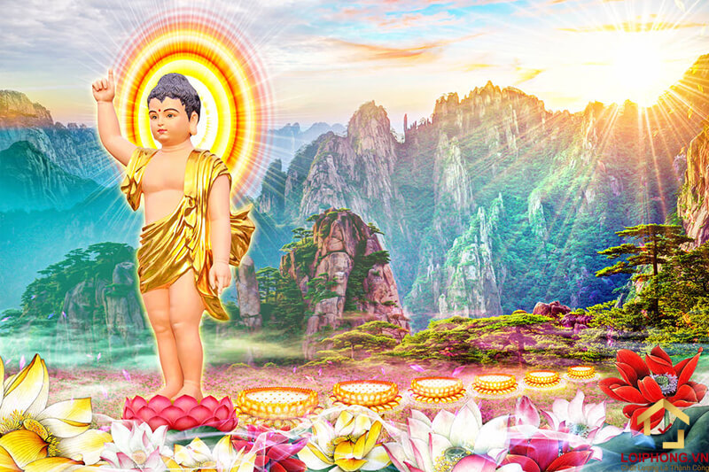 Hình Lễ Phật Đản Vườn Lâm Tỳ Ni