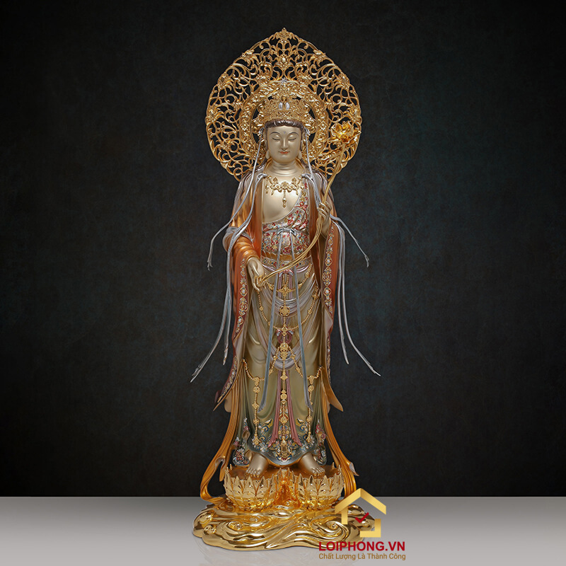 Có thể thờ tượng Đại Thế Chí Bồ Tát cùng với Phật A Di Đà, Bồ Tát Quán Thế Âm