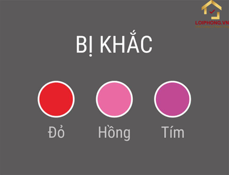 Mệnh Kim khắc màu sắc sặc sỡ như đỏ, hồng, tím