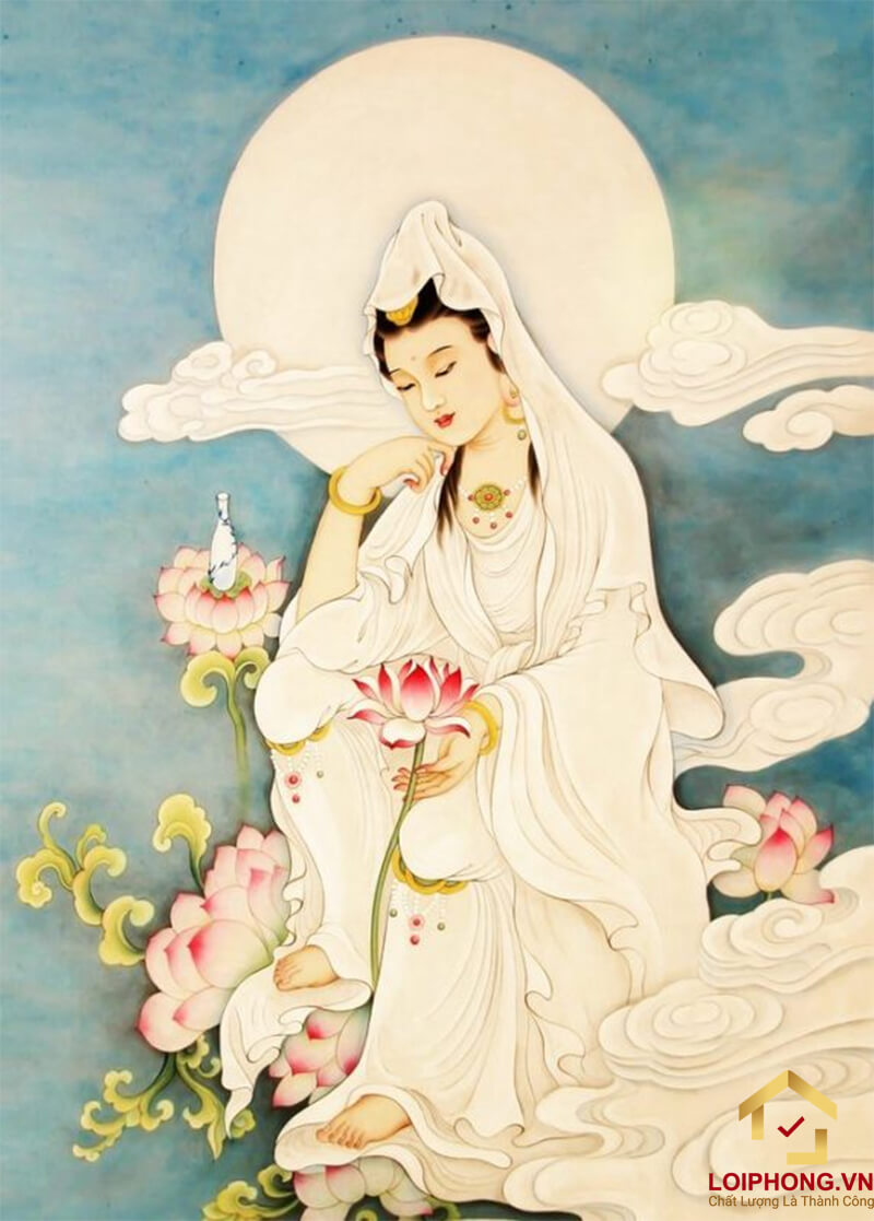 hình tượng Phật Quan Âm Bồ Tát mang màu sắc của một người mẹ luôn sẵn sàng che chở cho những đứa con