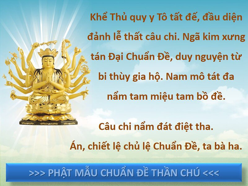 Thần chú Phật Mẫu sẽ giúp chúng sanh vượt qua được những chướng duyên hoặc ma nghiệp